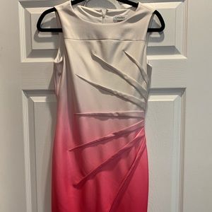 Calvin Klein pink and white ombré sleeveless dress